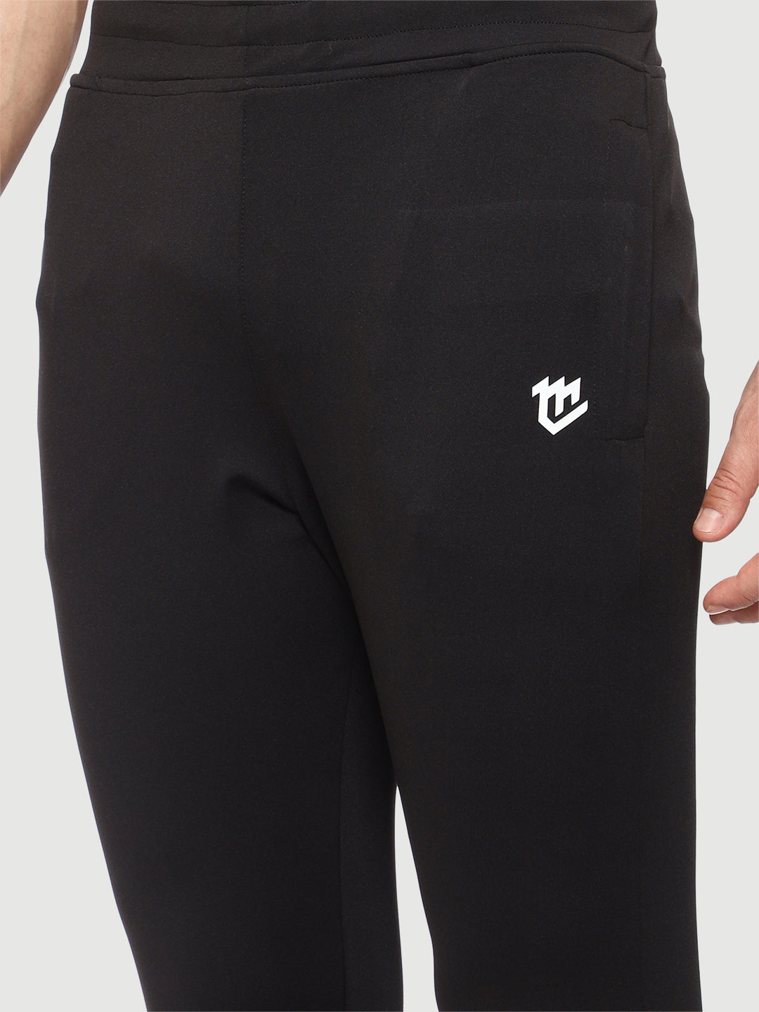 Rapid Dry Black Solid Track Pant for Men