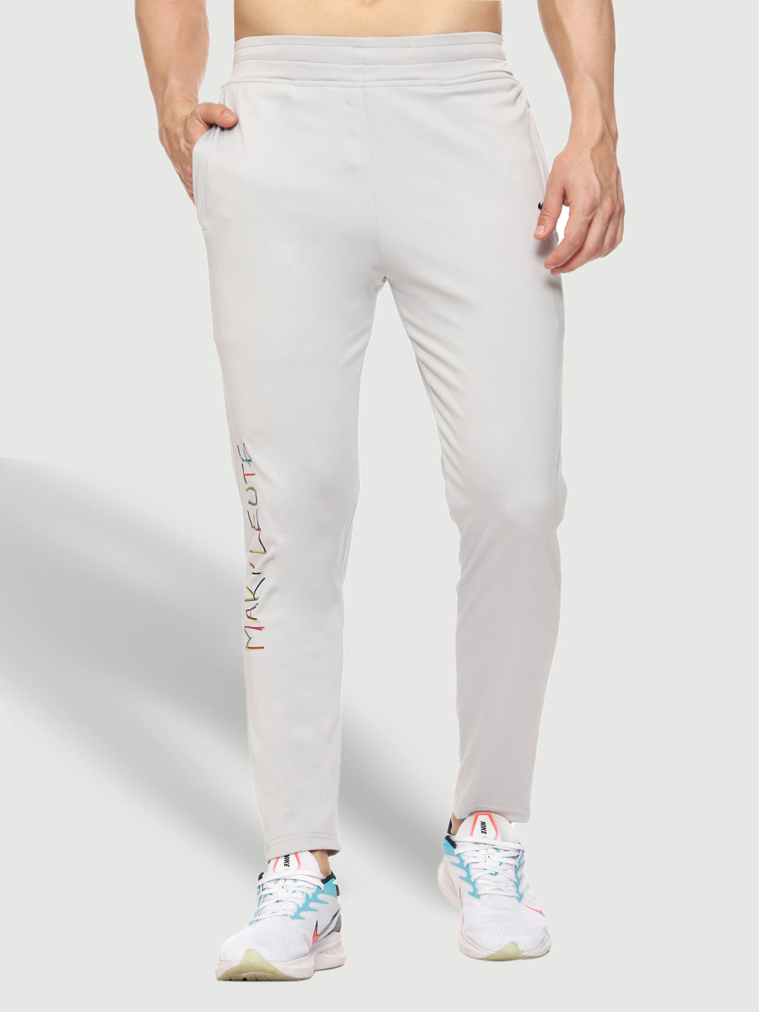 Rapid Dry Grey Solid Track Pant for Men