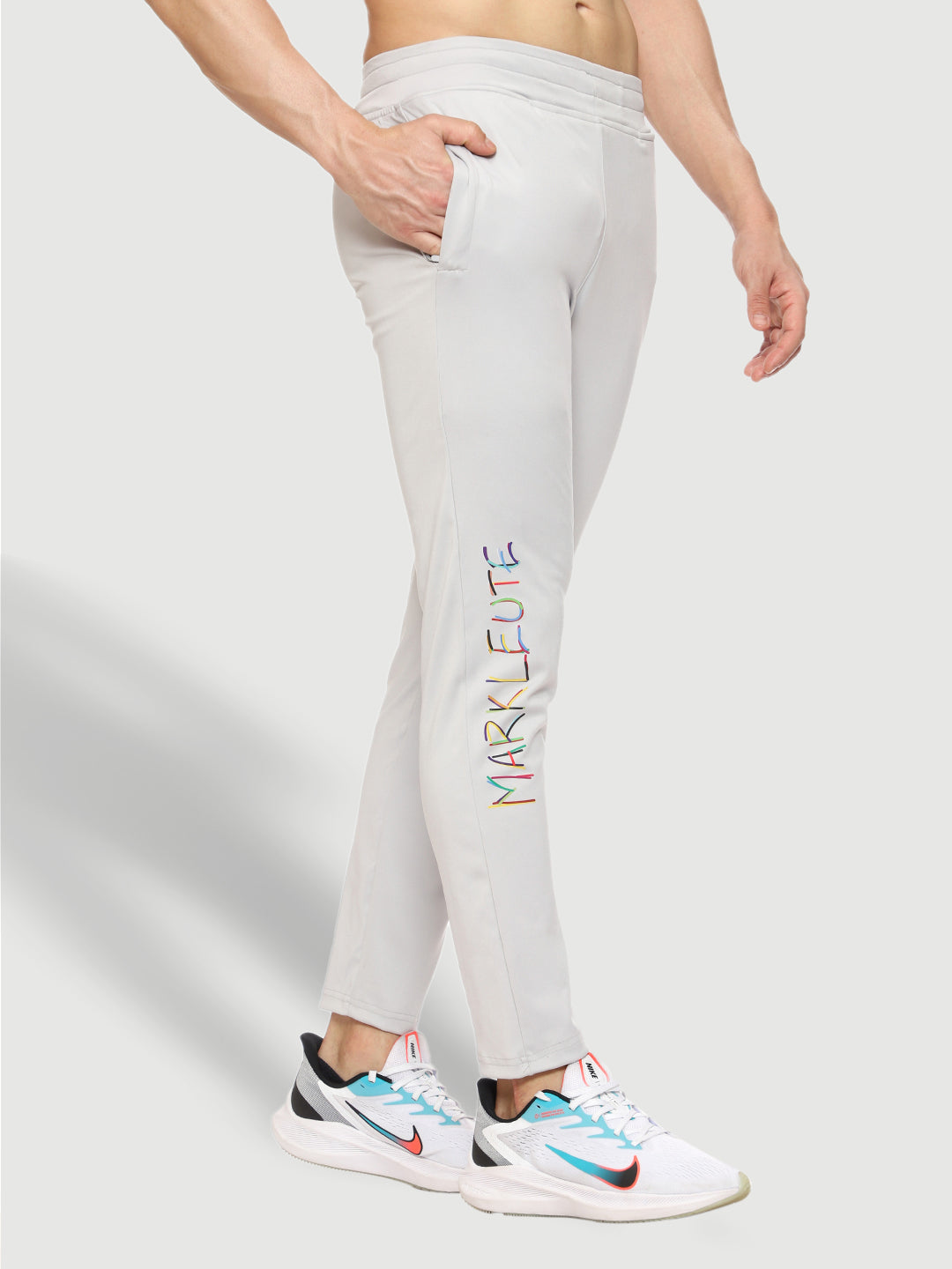 Rapid Dry Grey Solid Track Pant for Men