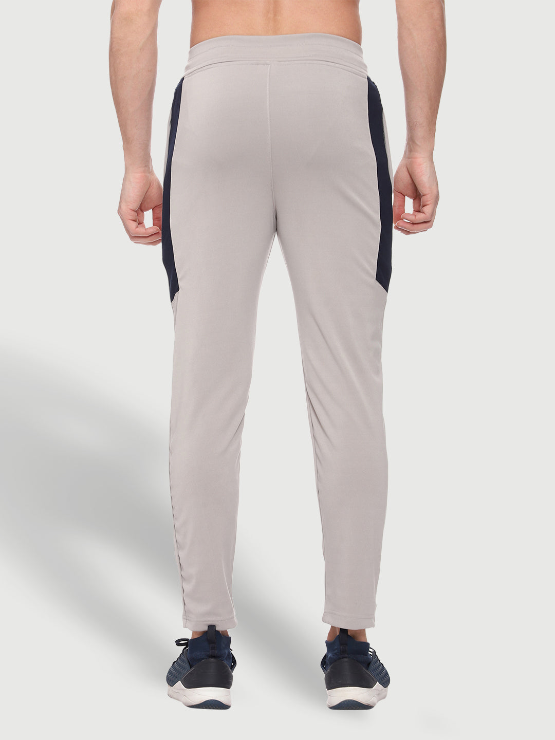Rapid Dry Grey Color Blocked Track Pant for Men