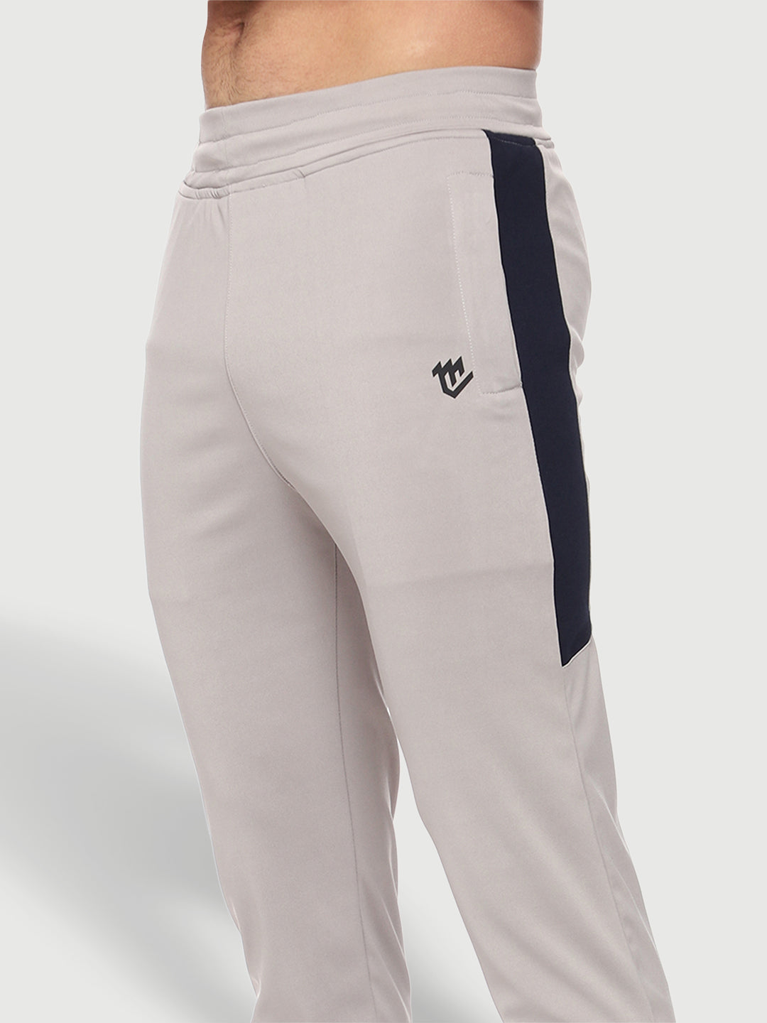 Rapid Dry Grey Color Blocked Track Pant for Men