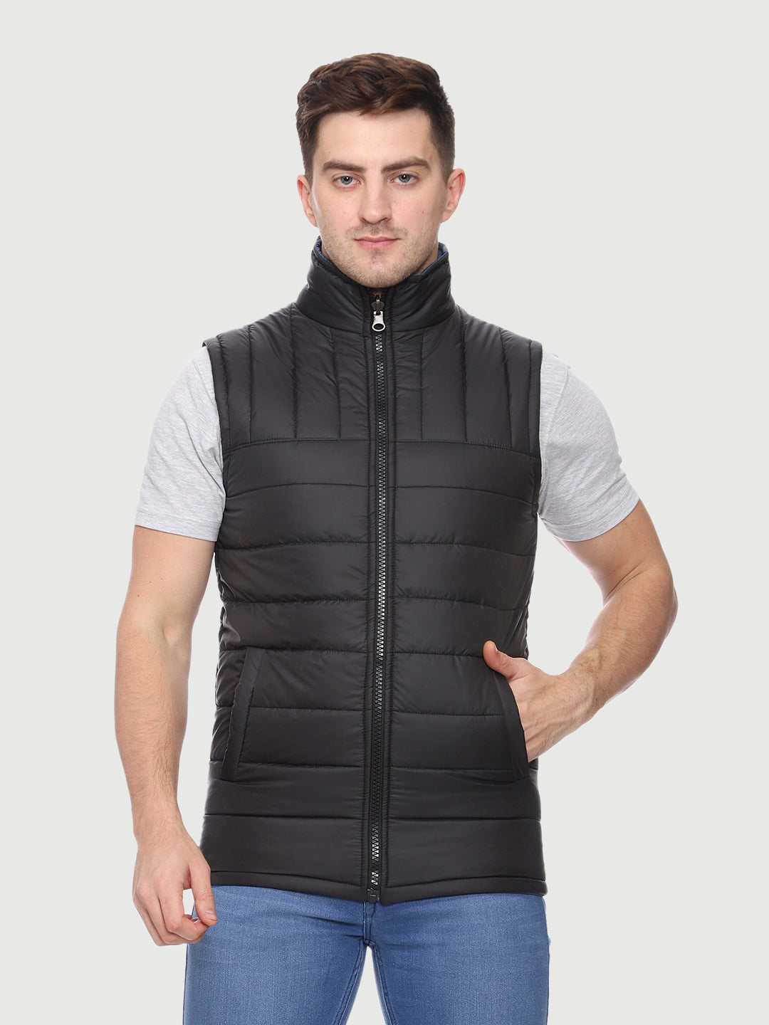 Sleeveless Reversible Jacket For Men