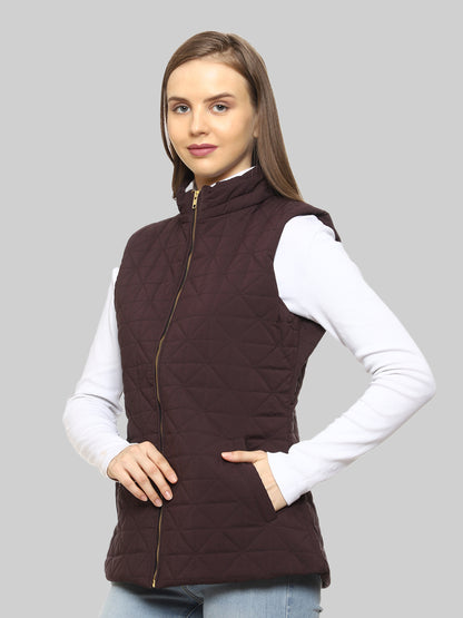 Quilted Sleeveless Jacket For Women